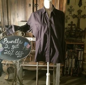 SOLD-Riders Easy Care Button Up 2X